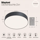Потолочный светильник Zon 4000K 1x35Вт 120° LED Maytoni Technical C032CL-L43B4K