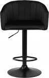 Стул барный DOBRIN DARCY BLACK (черный велюр (1922-21)) 5025_BlackBase-LM BLACK, цвет сиденья черный (1922-21), основания черное