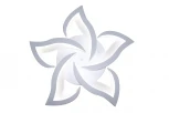 Потолочная люстра Natali Kovaltseva LED INNOVATION STYLE 83002 (регулировка яркости, 220V, пульт управления, умный дом - LampSmart, цветы)
