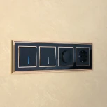 Выключатель одноклавишный с подсветкой (черный матовый) Werkel W1110108 (a051599)