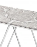 Консоль Stool Group Авалон 122*41 серый мрамор сталь серебро УТ000036335