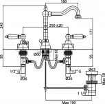 Смеситель Cezares First FIRST-BLS2-03/24-Bi для раковины