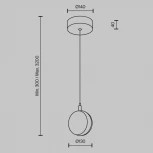 Подвесной светильник Maytoni Mind MOD299PL-L10BS3K