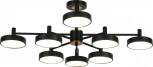 Потолочная люстра светодиодная Escada Siri 10211/8LED 96Вт, металл/пластик, черный