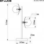 Настольная лампа ST Luce Noon SL1521.404.02 Черный/Дымчатый, Белый G9 2*5W 4000K (220V)