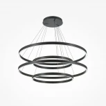 Подвесной светильник ярусный светодиодный Maytoni Rim MOD058PL-L174BK (220V, на тросе)