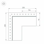 Угол SL-LINIA55-FANTOM-EDGE внешний (Металл) 030137 Arlight
