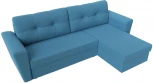 Диван угловой Амстердам Лайт правый угол (Голубой/Рогожка) Лига Диванов арт.121170