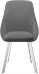 Стул DikLine 246 поворотный, Z28 серый, ножки белые