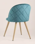 Стул Stool Group Лион велюр с ромбами аквамарин УТ000002228