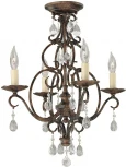 Подвесная люстра Feiss FE-CHATEAU4 (220V, подвески, на цепи, подсвечник, свеча)