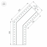 Угол SL-LINIA55-FANTOM-135 (Металл) 030129 Arlight