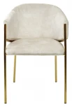 Стул DILL PK6015-05 (VBP205) античный светло-бежевый, велюр/ золотой каркас
