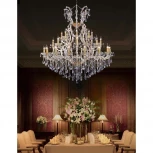 Подвесная большая люстра Crystal Lux Hollywood SP16+8+8 GOLD (220V, на цепи, подсвечник, свеча)