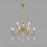 Подвесная люстра Lumion Suana 8319/12 шампань/прозрачный, металл/хрусталь E14 12*40W 220V (на цепи, подсвечник, свеча)