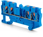 Зажим пружинный 4-х проводной проходной Stekker 49253