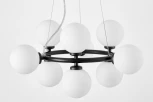 Подвесной светильник Lumina Deco Marsiada LDP 6033-9 BK (220V, на тросе, шарики, молекулы)