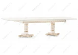 Стол Woodville Морнит 220(320)х110 молочный / золото 483916
