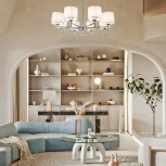 Подвесная люстра Arte Milano Amalfi-2756 332756/8 CR (220V, подвески, на цепи)