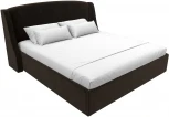 Кровать интерьерная Лотос 180 (Коричневый/Микровельвет) Лига Диванов арт.120766