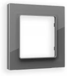 Рамка Ambrella Volt ALFA Platos (Антрацит серый Стекло органическое) 1-ая AF330651