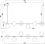 Подвесной светильник Freya Gatsby FR5232PL-06B1 (220V, на тросе, шарики, молекулы)