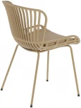 Обеденный стул La Forma (ex Julia Grup) Surpik (Бежевый/ Полипропилен,Полиуретан,Пластик,Металл,Сталь)
