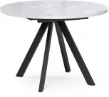 Стеклянный стол Woodville Трейси 110(150)х100х75 белый / черный 516562