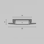 Алюминиевый профиль встраиваемый 22x6 Maytoni Led Strip ALM004S-2M