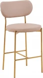Стул полубарный Stool Group Барбара экокожа бежевая золотые ножки УТ000028064