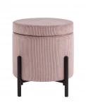 Пуф Дали с ящиком велюр пыльно-розовый УТ000036723