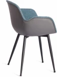 Обеденный стул Tetchair VALENTINO (Металл,Экокожа,Ткань/Серый)