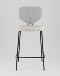 Стул полубарный Masey серый с серой экокожей Stool Group арт.УТ000039583