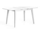 Стол обеденный раскладной Retro дерево гевея, МДФ, 110+30 x 75 75см, Белый (White) Tetchair 15109