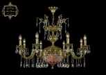 Подвесная люстра с хрустальными подвесками Art Classic 31.29 31.29.8.CK250SP.250GL.G.Sp.Amber.White.1D