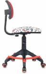 Кресло детское Бюрократ CH-299-F красный TW-35N сиденье мультиколор красные губы сетка/ткань крестов. пластик подст.для ног