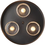 Подвесной светильник Lumion Basalto 6598/3C черный/черный. коричневый металл, эко кожа/металл, стекло Е27 3*40W 220V (на тросе, круглые)