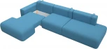 Диван угловой Лига-036 НПБ Модерн Лонг левый угол Лига Диванов (Рогожка) арт.125471L