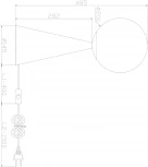 Настольная лампа Freya Glow FR5289TL-01BS (220V, выключатель, шар)