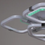 Потолочная люстра светодиодная на штанге Reluce 06321-3.3-05 WH+CR (RGB) (220V, пульт управления)