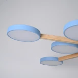 Потолочная люстра Wi-Fi на штанге Turna L12 Blue By ImperiumLoft Turna-B01 (LED, 220V, голосовое управление, умный дом - Алиса)