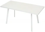 Стол ФИН 120 Латте, стекло/ Белый каркас М-City