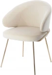 Стул-полукресло Bradex Home Emil кремовый с золотыми ножками (RF 0545)