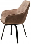 Стул MAVERICK VT5001-2 античный бежевый, велюр без "пальчиковый"/ черный, поворот.360 град. M-City 629M05008