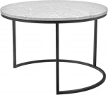 Набор кофейных столиков Bradex Home Tango светло-серый мрамор с черными ножками, 2шт (RF 0610)