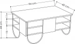 Стол журнальный LEVE NORFOLK COFFEE TABLE LEV00074