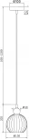 Подвесной светильник Maytoni Karla P006PL-01BS