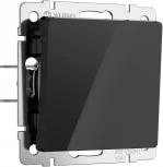 Выключатель одноклавишный (черный акрил) Werkel W1110048 (a064024)