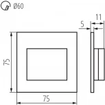Подсветка ступеней лестницы встраиваемая светодиодная Kanlux ERINUS 33337 (12V)