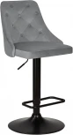 Стул барный DOBRIN JOSEPH BLACK (серый велюр (MJ9-75)) 5021_BlackBase-LM BLACK, цвет сиденья серый (MJ9-75), основания черный